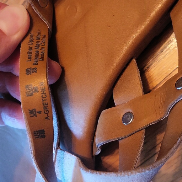 Franco Sarto strappy sandals leather suede beige size 6 - Picture 6 of 6